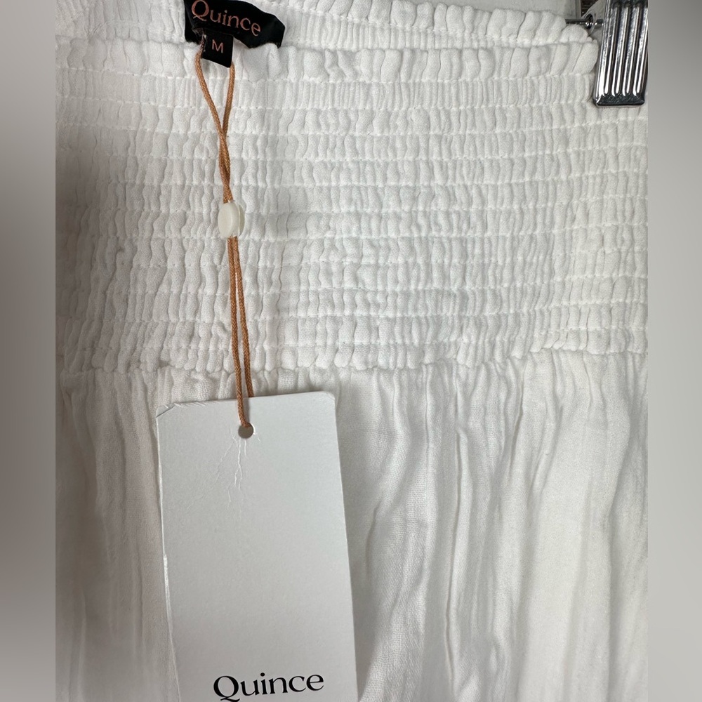 QUINCE 100% Organic Cotton Gauze Smocked Maxi Skirt MEDIUM - Picture 8 of 12